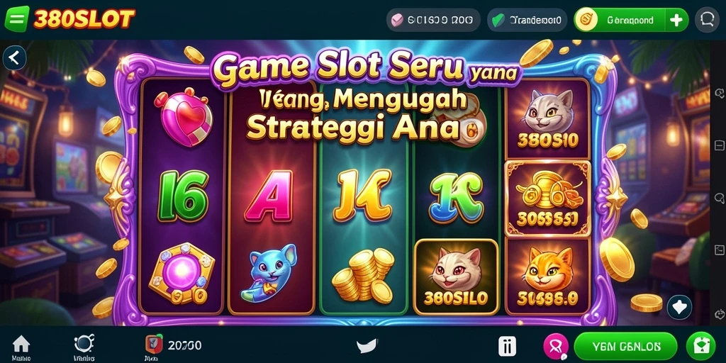 Tampilan menarik dari gameplay 380SLOT dengan berbagai slot yang menantang.