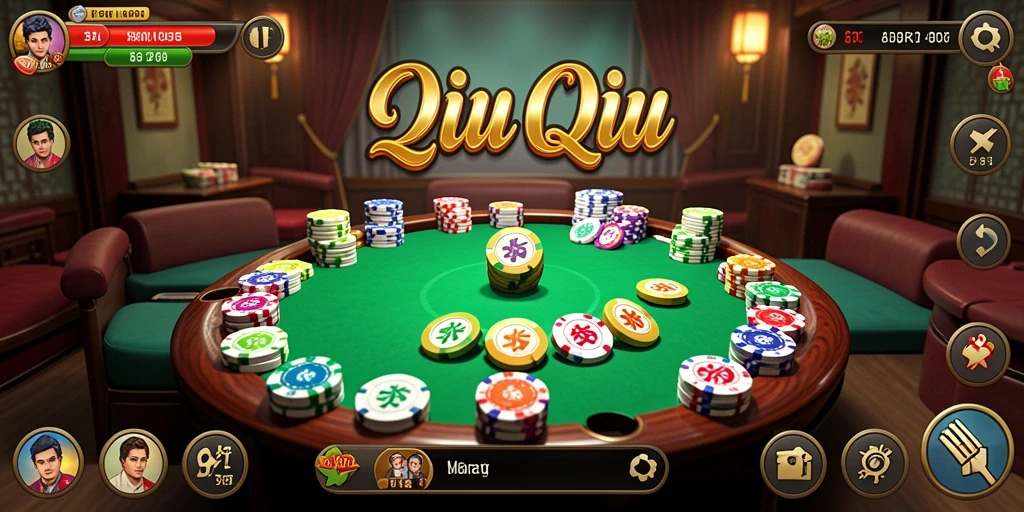 Tampilan gameplay QiuQiu yang dinamis dan menarik di 55RT.