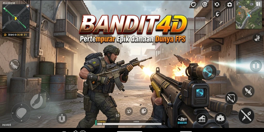 Screenshot BANDIT4D menampilkan aksi pertempuran intens dan grafis menawan.