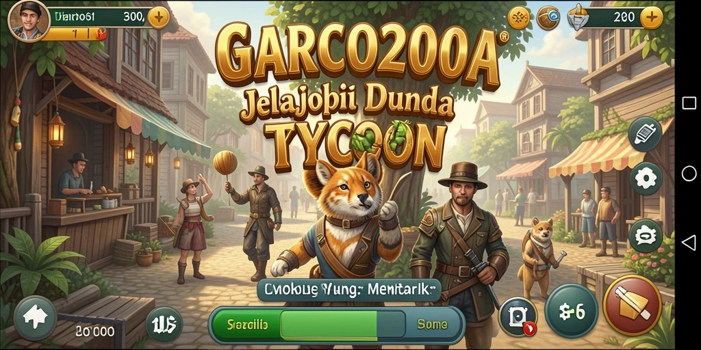 Screenshot gameplay GARCO200 menampilkan simulasi bisnis yang seru.