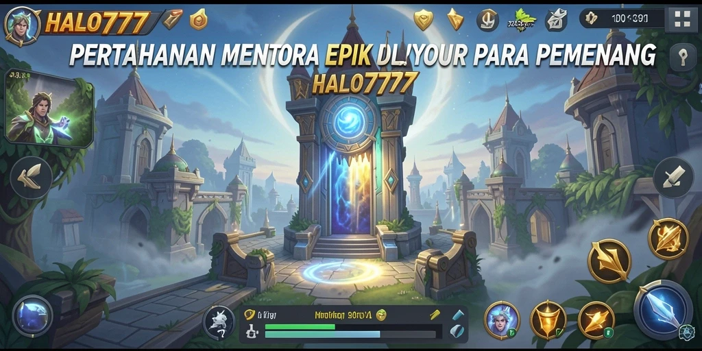 Screenshot gameplay HALO777 menampilkan strategi Tower Defense yang mendebarkan.