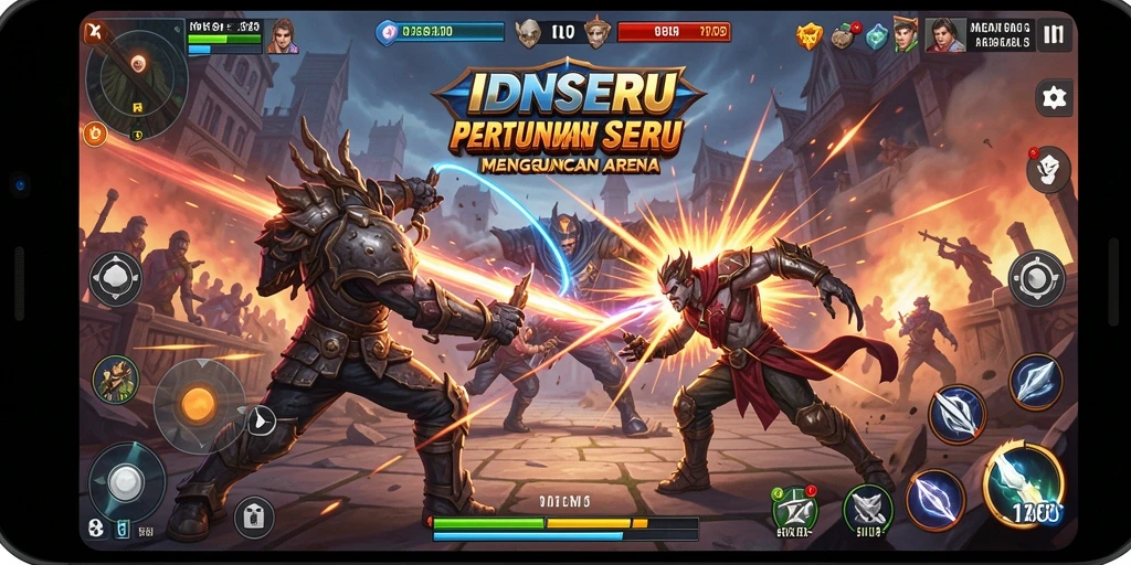 Screenshot IDNSERU menampilkan aksi pertarungan yang seru dan grafis yang memukau.