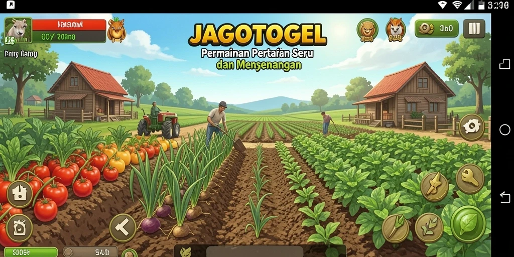 Tangkapan layar gameplay seru JAGOTOGEL menunjukkan keseruan dalam bertani.