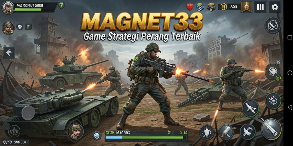 Tampilan gameplay menarik dari MAGNET33 dalam pertempuran strategi.