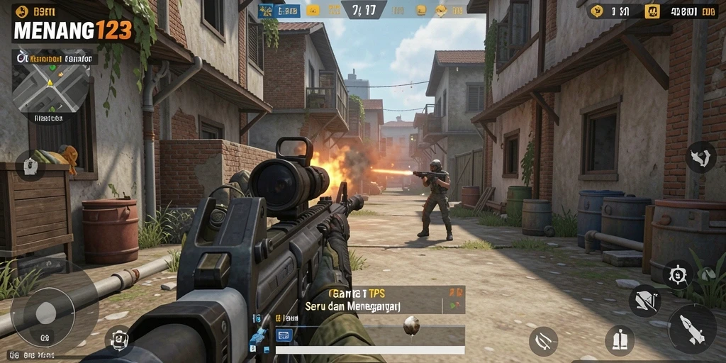 Gameplay seru dalam pertempuran TPS yang mendebarkan.