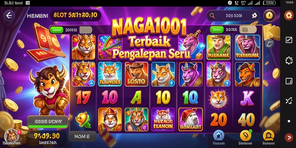 Tampilan layar permainan NAGA1001 dengan efek visual menawan.
