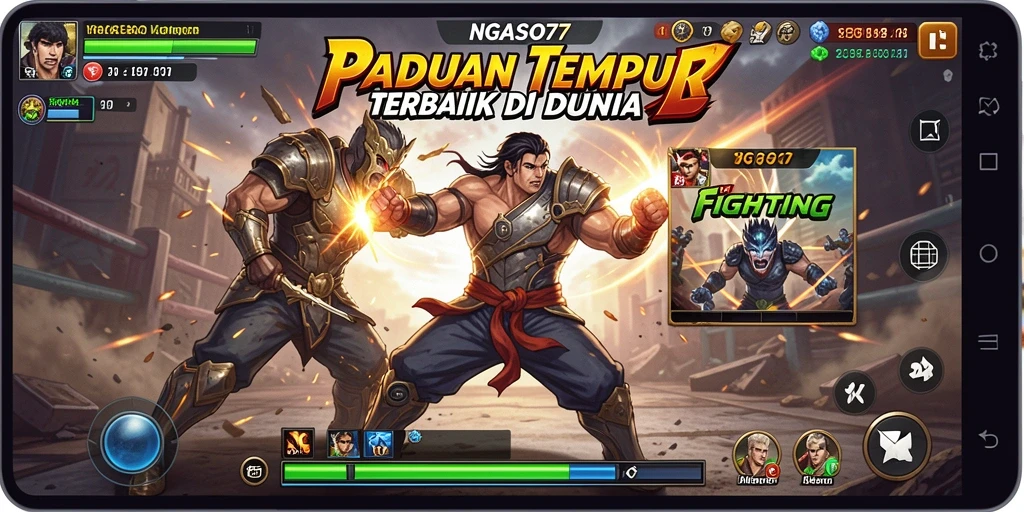 Tampilan seru gameplay NGASO77 di arena Fighting.