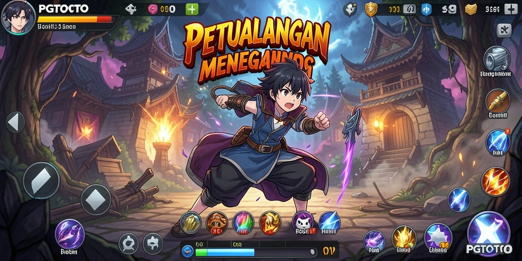 Tampilan menarik gameplay PGTOTO dengan karakter Anime yang dinamis.