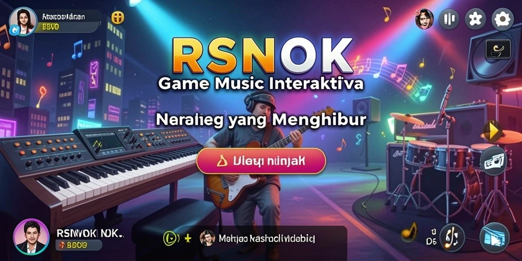 Screenshot gameplay RSNOK menampilkan aksi seru dengan musik interaktif.